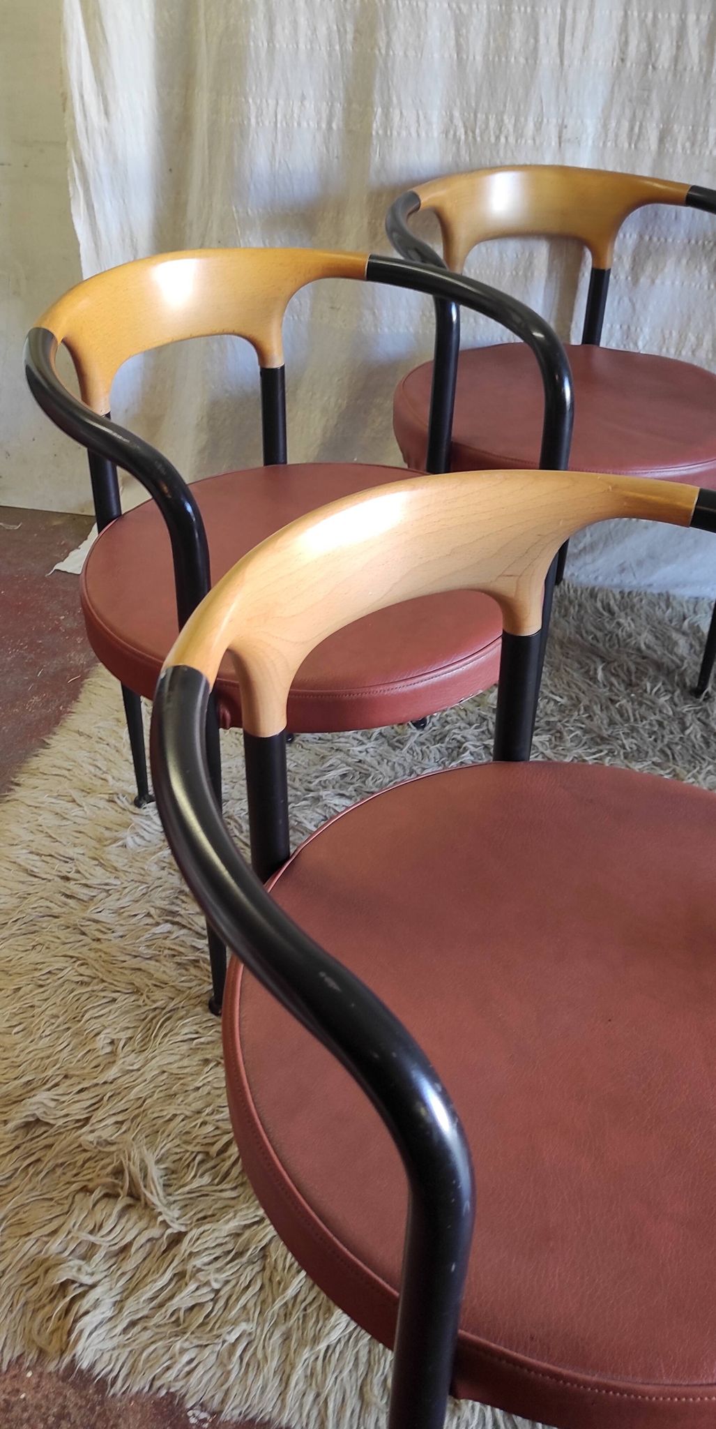 Set of 6 designer chairs, Boléro model, by Archirivolto - 80s/90s