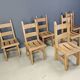 Vintage oak  brutalist dining chairs, 1960s