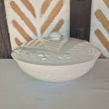Digoin Sarreguemines white soup tureen