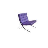 Purple lounge chair Barcelona by Mies van der Rohe for Knoll
