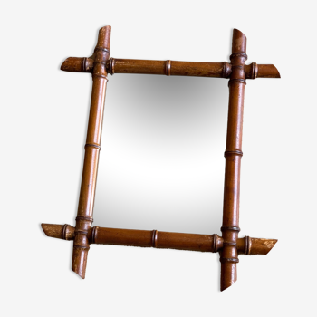 Vintage bamboo mirror