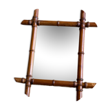 Vintage bamboo mirror