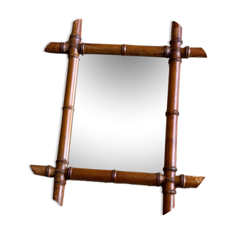 Vintage bamboo mirror