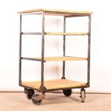 Industrial trolley cart shelving unit