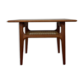 Table basse en teck du milieu du siècle avec herbes marines par Trioh Danemark, années 1960