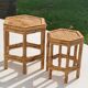 Pair of side tables in bamboo
