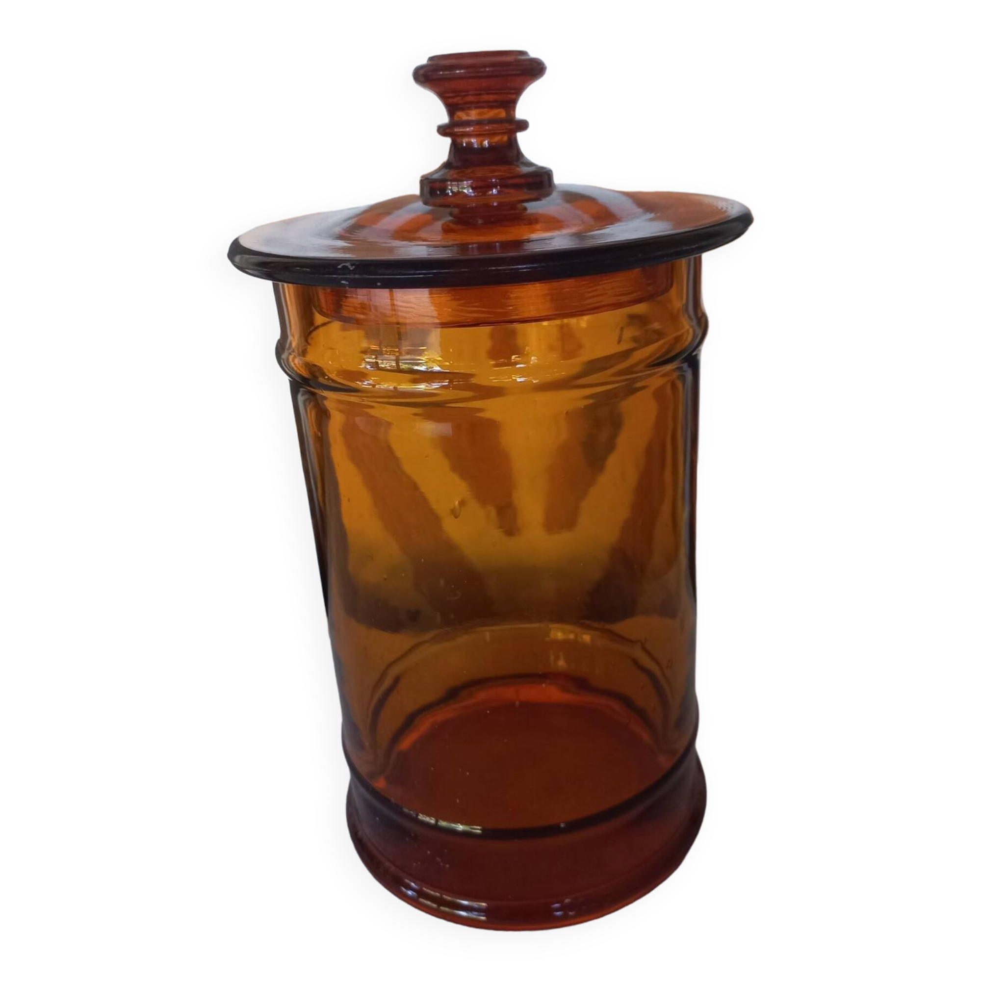 Amber glass jar