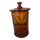 Bocal en verre ambré