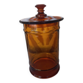 Bocal en verre ambré