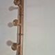 coat rack made of 3 vintage wooden hooks