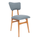 Mid-century butterfly dining chair, grey bouclé, Europe, 1960s
