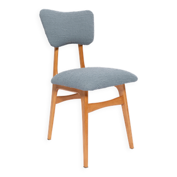 Mid-century butterfly dining chair, grey bouclé, Europe, 1960s