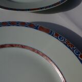 6 Flat plates in Limoges porcelain Raynaud Jumièges Vieux Rouen D24.5cm