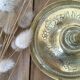 Chiseled brass candle holder