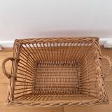 Rattan laundry basket