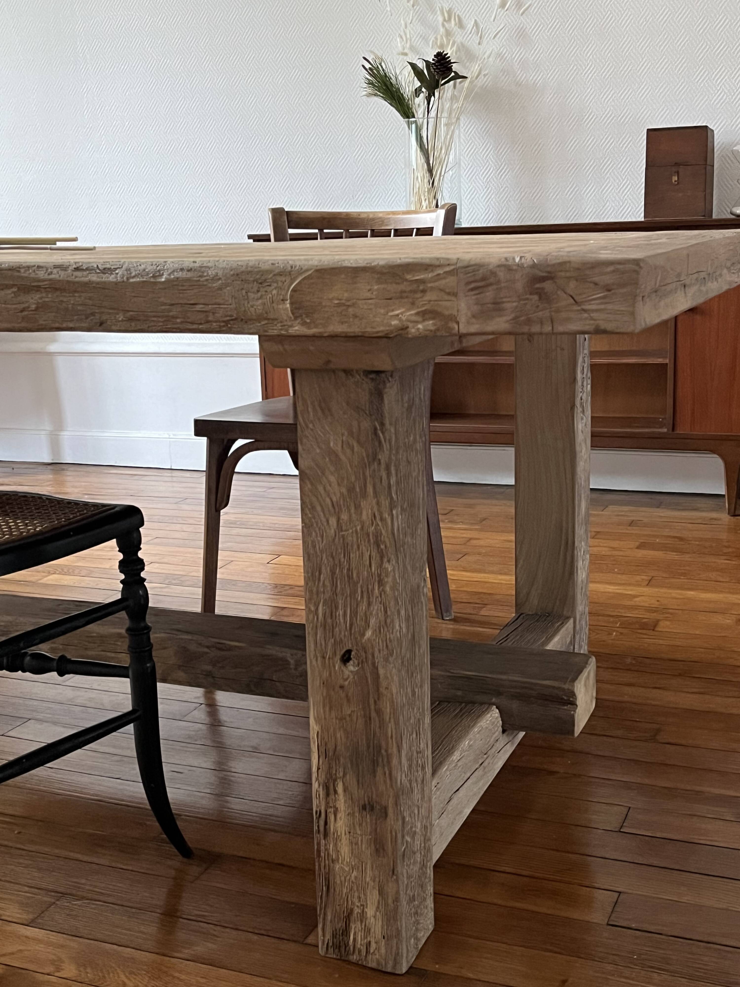 Kingstone farmhouse table in solid oak - 350 cm long
