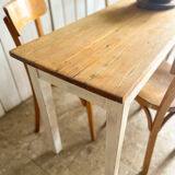 Old white base trail table