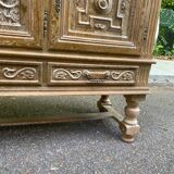Spanish Renaissance patinated solid wood sideboard