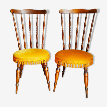 Pairs of bohemian style chairs