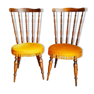 Pairs of bohemian style chairs