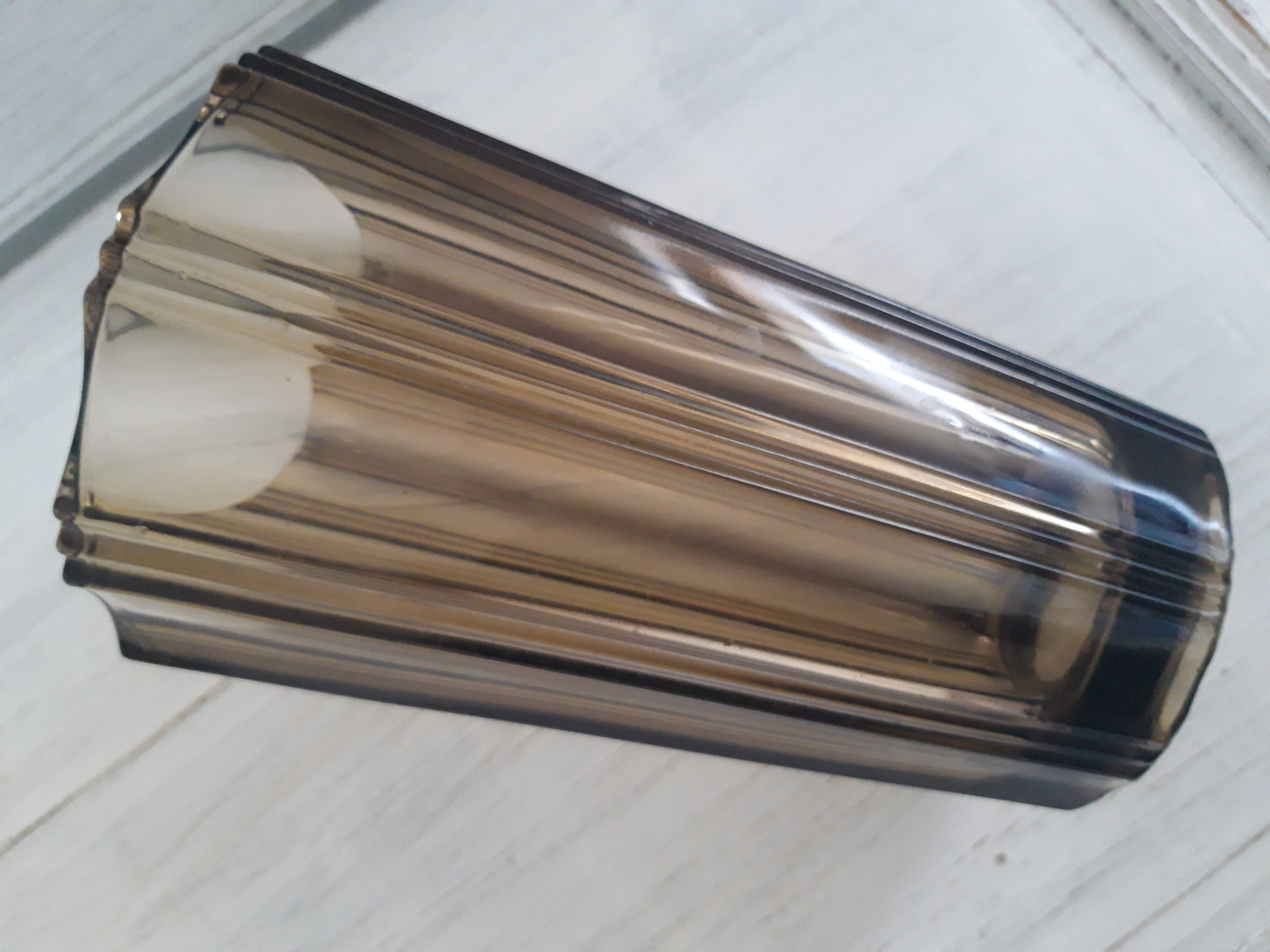 Smoked glass vase
