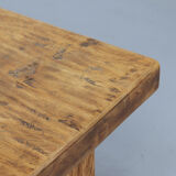 Vintage Rustic Brutalist Coffee Table