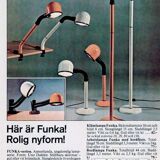 Funka lamp for Ikea by Uno Dahlen 1970