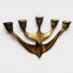 Modernist 5-branch candelabrum in solid brass – Circa 1960/70