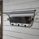 Vintage coat rack with pivoting mirror from the 60s