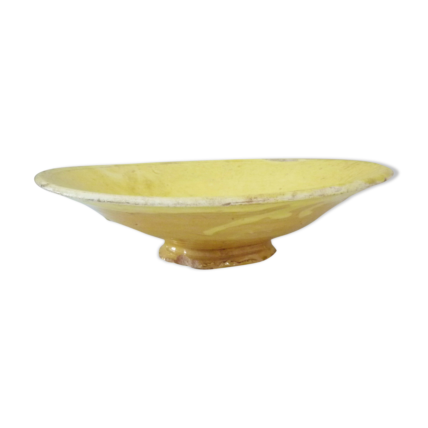 Dish, old omelette turn, nineteenth, glazed terracotta, south of the France