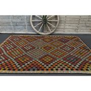 Vintage Turkish Oushak Handmade Wool Cotton Brown Area Rug 180x291