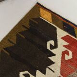 9x12 Multicolor Geometric Vintage Kilim Rug, 264x383Cm