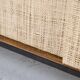 Enfilade florence knoll model 116 wood leather and raffia 1960