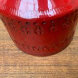 Italian red ceramic vase from the mid-century by Aldo Londi for Bitossi, 1960s.
