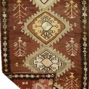 Grand Turkish Kilim Yoruk Vintage 174x435 cm Geometric Handwoven