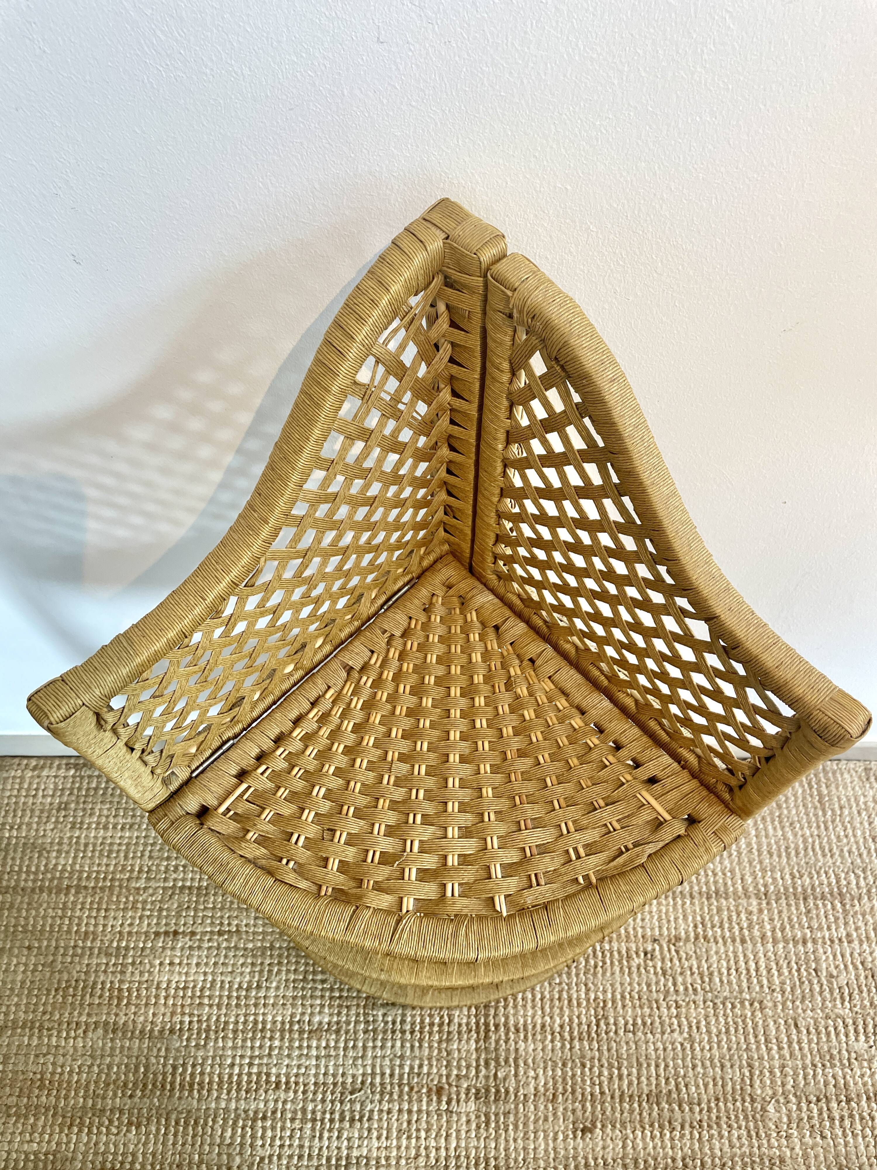 Folding rope corner, 70s corner shelf