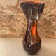 Ancien vase vallauris céramique art marron orange vintage