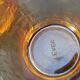 6 old amber colored glasses "lever" year 1970
