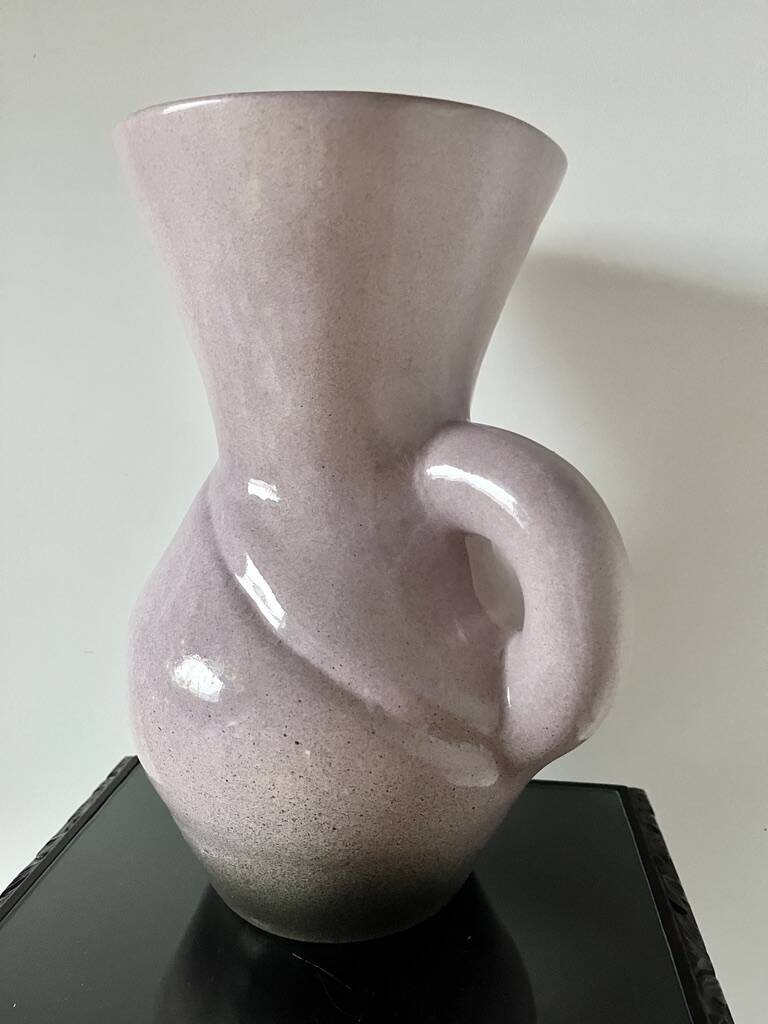 Large ceramic vase dlg Jouve Chambost 1960 France Vintage