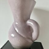 Large ceramic vase dlg Jouve Chambost 1960 France Vintage