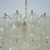 Mid-Century Toni Zuccheri for Venini, corteccia murano glass chandelier. 1960s Italy