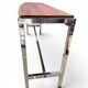 Curved base console in Scandinavian design – mahogany and chrome