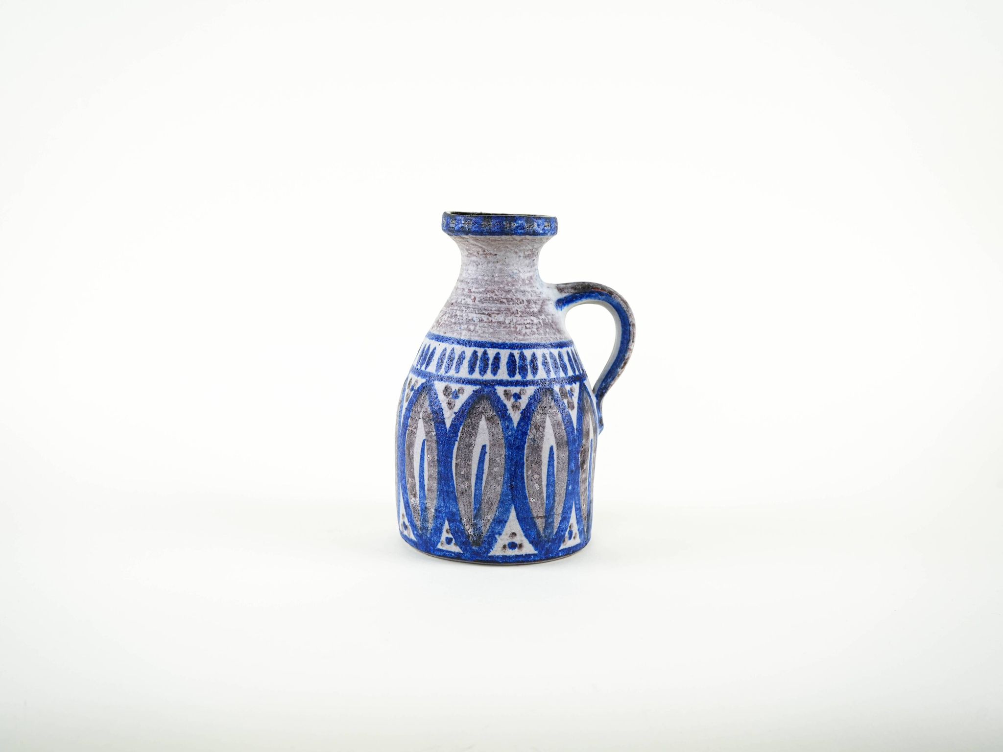Ceramic vase with a handle, Danish design, 1960s, made in Denmark