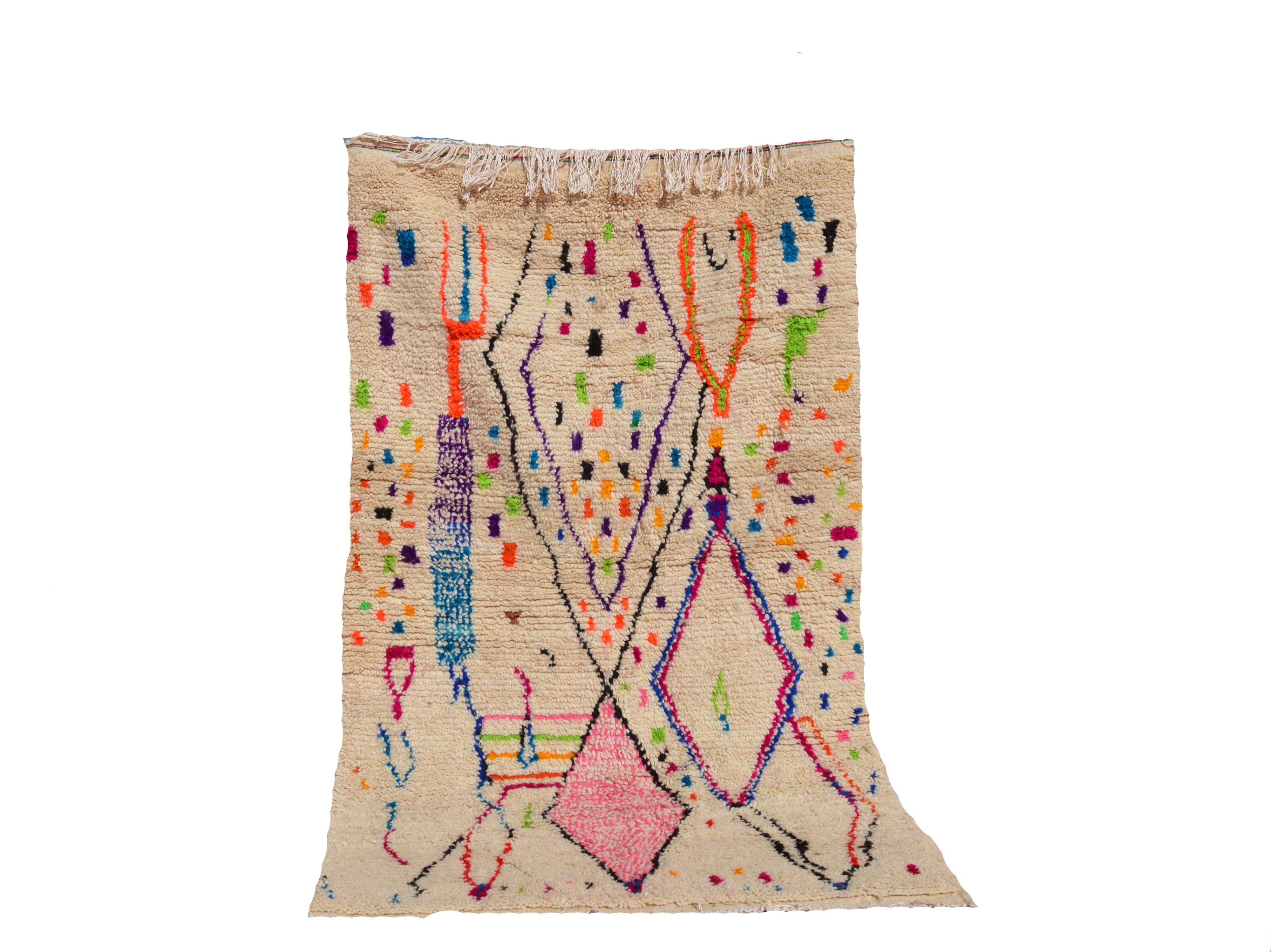 Moroccan berber carpet 194x118cm