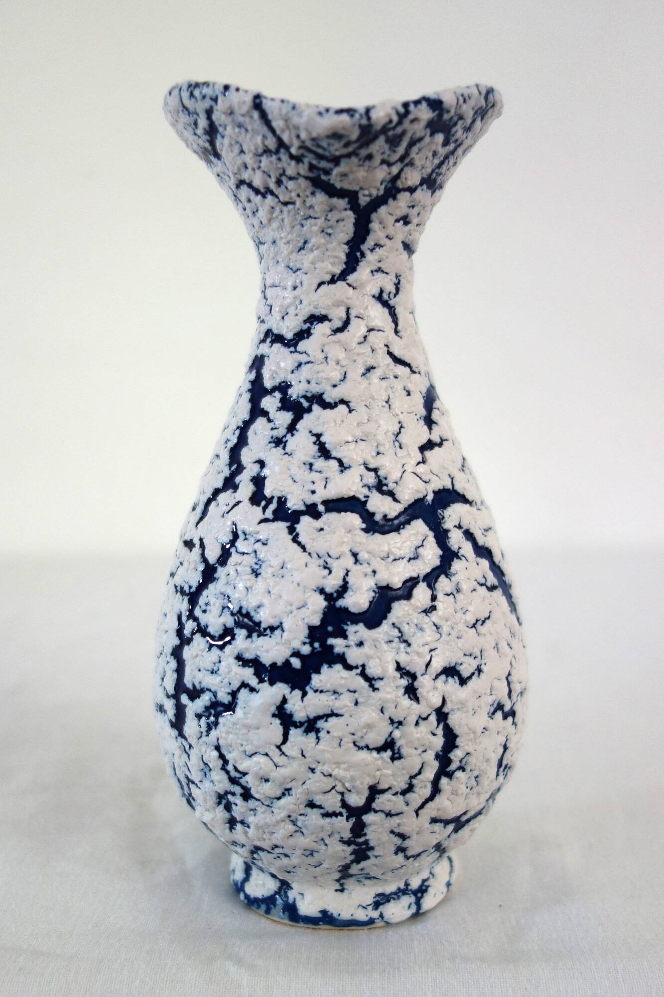 Small vintage snow stoneware vase