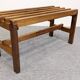 Wooden slatted display bench or support, France circa 1960.