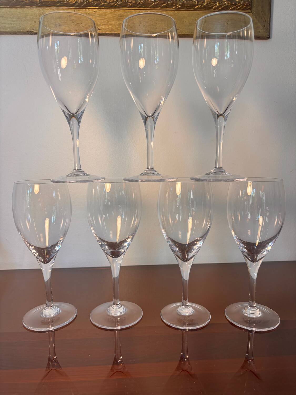 7 p. Bayel champagne glasses/wine glasses