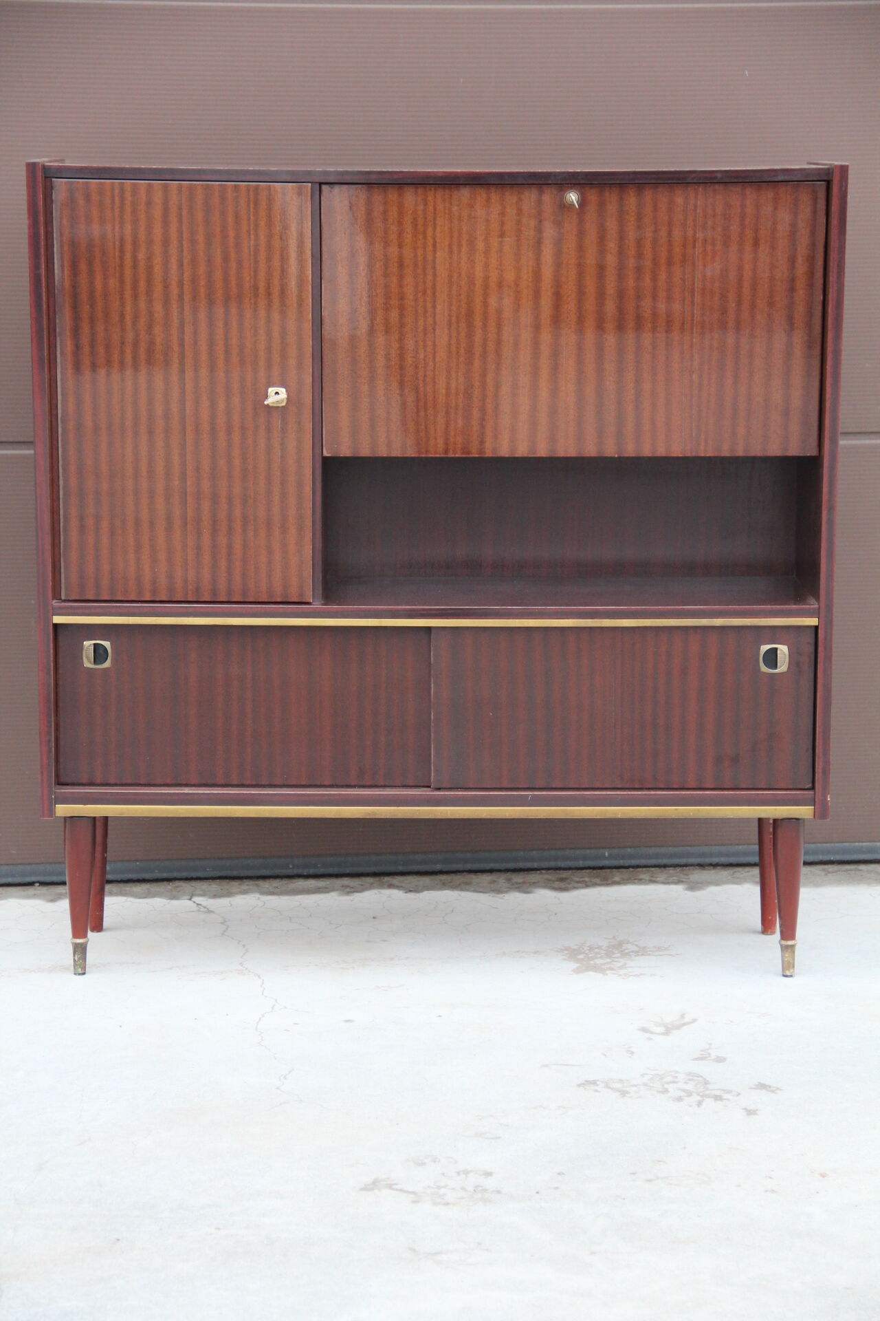 Meuble bar de séjour vintage vers 1960