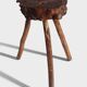 French Olive Wood Rustic / Wabi Sabi Accent Side Table / Stool, Early 20th C.