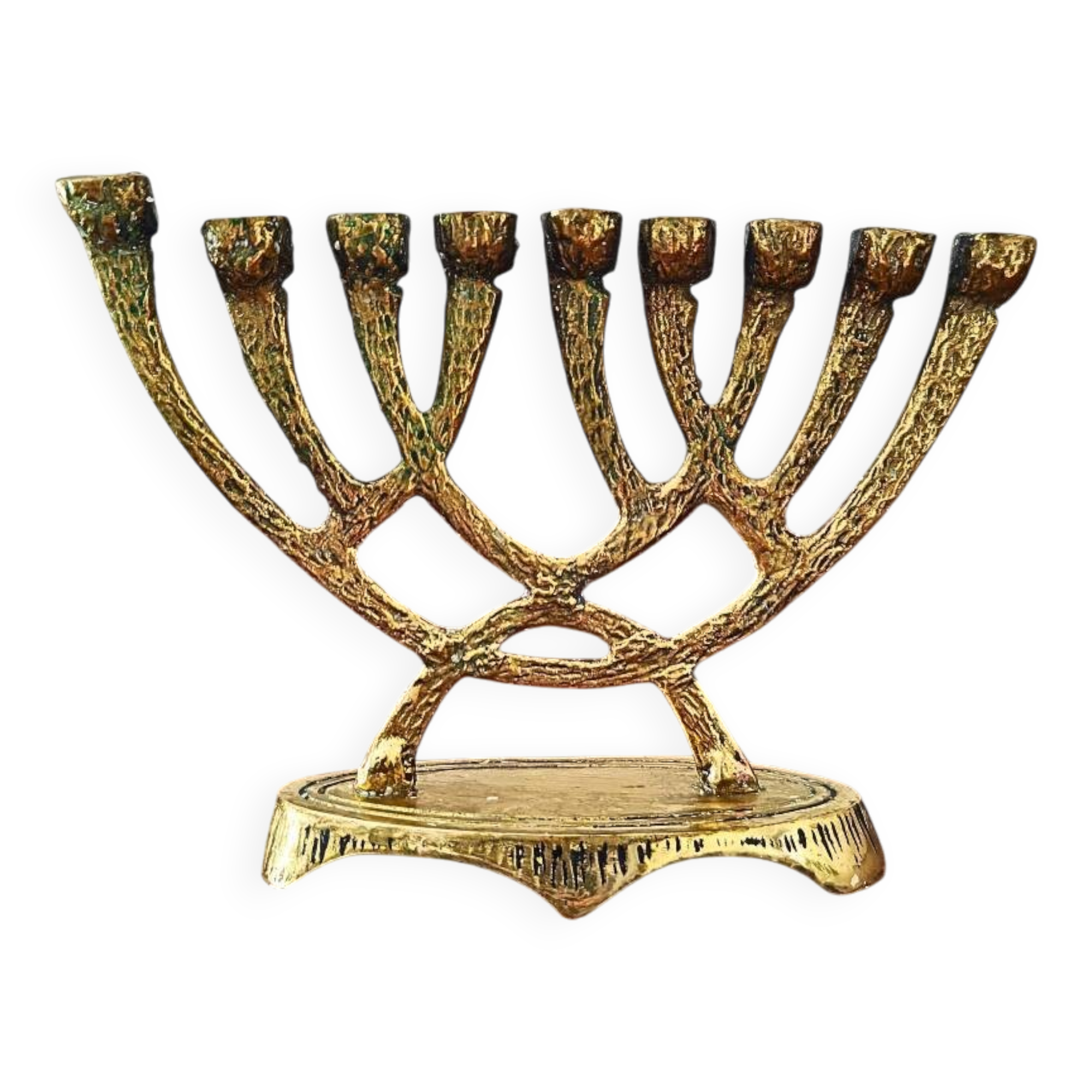Vintage brass wainberg m8534 israel menora 9 candle holder